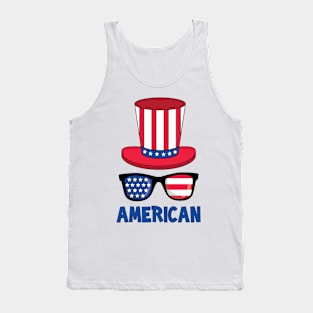 American 4th of July cliparts illustration Tank Top